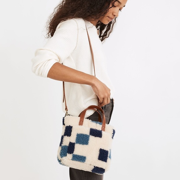 💙🤎 HTF The Small Transport Crossbody: (Re)sourced Sherpa Edition w leather - Picture 9 of 10